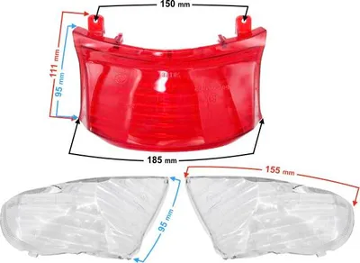 Immagine prodotto di Copertura fanale posteriore con indicatori di direzione per scooter 21 2 (bianco)