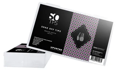 Immagine prodotto di NailPerfect UPVOTED Soak Off Tips Medium Coffin 240st