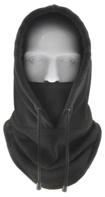 Produktbild von Sturmhaube 3-in-1 - Skimaske mit Mütze und Schal - mit Gesichtsschutz - winddicht - Motorradmaske - Skifahren, Wandern und Outdoor - Schwarz
