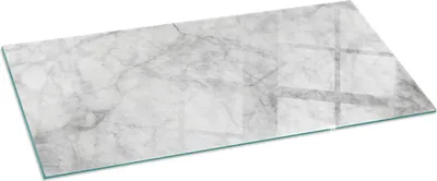 Produktbild von Glasbodenplatte für 125x50 cm – Kaminofen – Kaminplatte Glas – Schutzglas – Funkenschutzplatte –Glasbodenplatte Feuerfeste – Hitzeschutzplatte – Bodenschutz aus Glas – Marmorstrukturmuster
