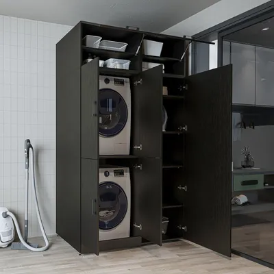 Obrázek produktu pro Skříňka nad pračku Roomart DORA-II, šířka 130 cm, barva: černý dub