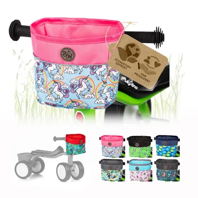 Produktbild von BAMBINIWELT Lenkerkorb für Kinder Lenkertasche kompatibel mit Pukylino Wutsch Fitsch Puky OFFEN für Dreirad Laufrad Rutschfahrzeuge (Modell 4)