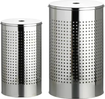 Produktbild von Wäschetonnen-Set, 2 tlg., Edelstahl