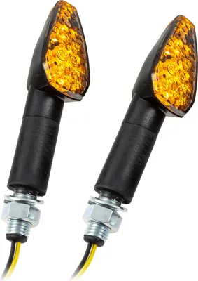 Zdjęcie produktu dla Kierunkowskazy LED PEAK przyciemniane na czarno M10 długie