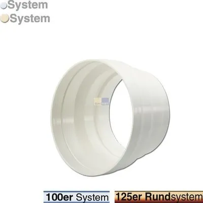 Produktbild von Adapter Reduzierstück f Dunstabzugshaube Abluft 125er/100er Rund 125mm 100mm