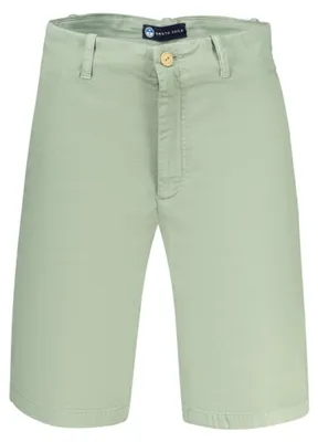 Immagine prodotto di Pantaloncini chino da donna verdi: vestibilità slim, 3 tasche, chiusura con bottone e cerniera