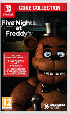 The image shows the front cover of a Nintendo Switch game case for 'Five Nights at Freddy's: Core Collection'.