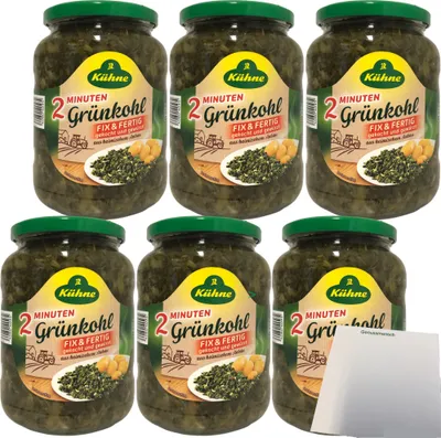 Produktbild von Kühne Grünkohl fix und fertig Der Schnelle 6er Pack (6x660g Glas) + usy Block