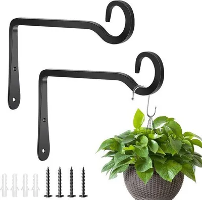 Produktbild von Pflanzenhaken Set aus 2 Stück – Wandhaken für Blumen und Pflanzen, ideal für Balkon und Wanddekoration