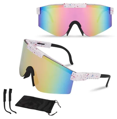 Imagen del producto de Gafas de sol deportivas polarizadas, montura de TR90, protección UV400, para hombre y mujer, gafas para bicicleta