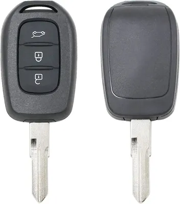 Produktbild von Techstar Autoschlüsselgehäuse kompatibel mit Dacia Logan/Sandero/Duster/Dokker/Lodgy + Renault Trafic, 3 Tasten, VAC102-Lamelle, schwarz – ohne Elektronik