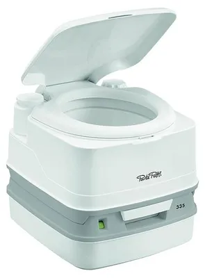 Imagen del producto de Thetford, inodoro portátil Qube 365, 21 litros + 15 litros, color blanco