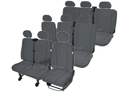 Produktbild von Citroen Jumpy 9 - Sitzer Sitzbezüge Schonbezüge Sitzschoner Set in Grau
