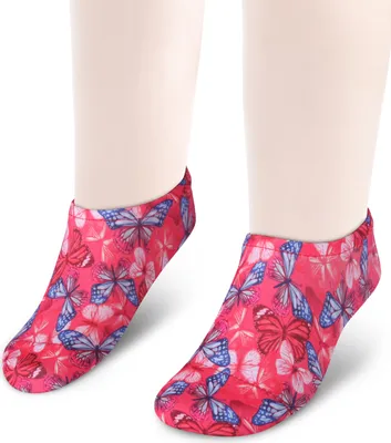 Produktbild von Aqua Schuhe in verschiedenen Größen (18-20 - 33-35) atmungsaktive Schwimmschuhe für Kinder in verschiedenen Designs, Strandschuhe Schmetterling 21-23