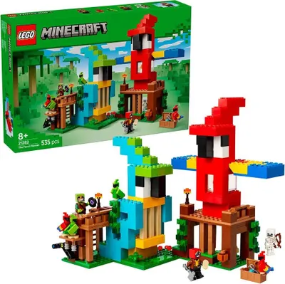 Zdjęcie produktu dla LEGO Minecraft Papugowe domki, Zestaw do budowania, 8 lat(a), Plastik, 535 szt., 943 g