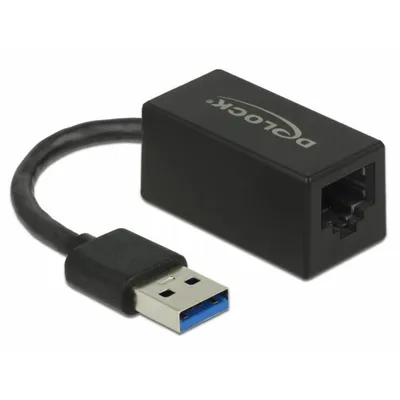 Produktbild von DELOCK USB Typ-A Adapter zu Gigabit LAN kompakt schwarz