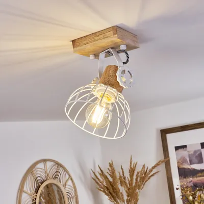 Produktbild von Cotes »Cotes« Wandlampe aus Holz/Metall in Natur/Weiß m. Lichteffekt