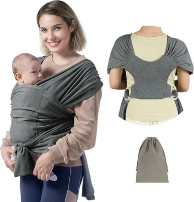 Obrázek produktu pro Nosítko pro miminka, vhodné od narození, tmavě šedé barvy, nastavitelné, ergonomické