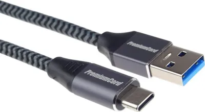 Produktbild von PremiumCord USB-C - USB-A 3.0 Braided 3 m USB-Kabel