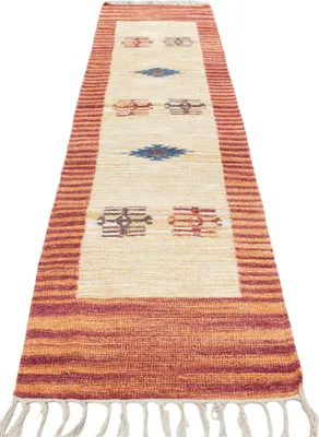 Produktbild von Kilim-Teppich aus Indien, Baumwolle, ideal für die Küche, 280 x 60 cm