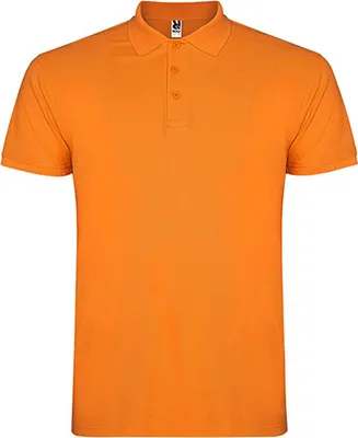 Produktbild von Roly PO6638 | Herren Star Poloshirt, Piqué - Farbe: Orange 31 - Größe: S