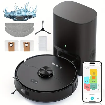 Produktbild von Saugroboter - Staubsaugerroboter - Wischroboter - Automatische Staubsauger - 3-in-1: Saugen, Wischen und Staubsaugen