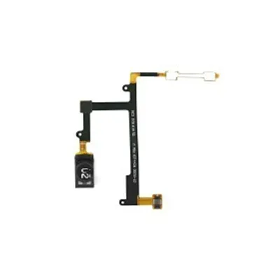 A close-up product shot of a mobile phone flex cable with a small speaker component.