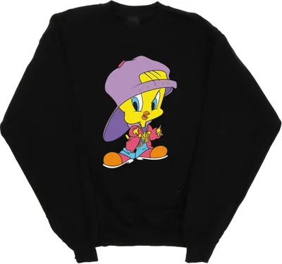 Produktbild von Looney Tunes - "Tweety Pie Hip Hop" Sweatshirt für Damen BI24193 (XL) (Schwarz)