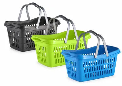 Zdjęcie produktu dla Kolorowy plastikowy kosz na pranie 60 cm - wytrzymały i praktyczny