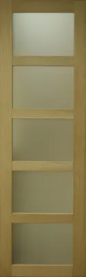 Immagine prodotto di Porta scorrevole in noce con 5 vetri H204 x L83 cm, GD MENUISERIES