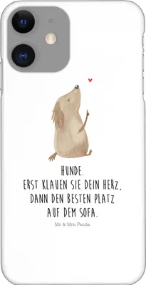 Produktbild von Mr. & Mrs. Panda Iphone 11 Handyhülle Hund Liebe - Weiß - Geschenk, Hülle, Hunde, Pro, Handy Case, Cover, Herz