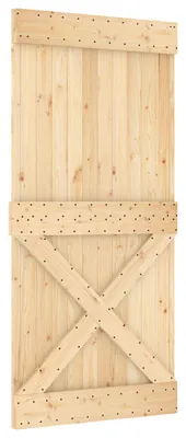 Produktbild von vidaXL Schiebetür NARVIK Natürlich und Schwarz 95 x 210 cm (213,5 cm)