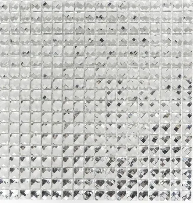 Produktbild von Mosaikfliese Transluzent kristall Glasmosaik Crystal Glitzer silber MOS130-0204_f | 10 Mosaikmatten