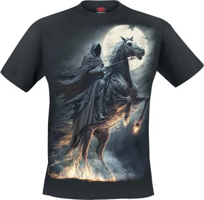 Produktbild von Spiral T-Shirt Herren Shadow Rider schwarz 4XL