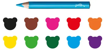 Immagine prodotto di Pastelli triangolari Carioca Baby 2+, 10 pz