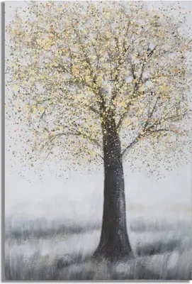 Zdjęcie produktu dla Sztuka ścienna FURNLUX drzewo szare 80 cm / Kolor główny: szary / Wymiary: 80 x 120 x 4 cm