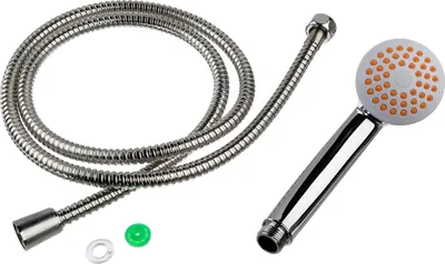 Produktbild von Duschschlauch 150 cm + Duschkopf mit Befestigungselementen