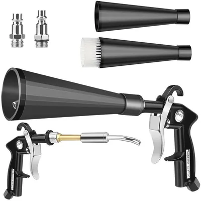Produktbild von Druckluftpistole Auto Reinigung, Druckluft Reinigungsgebläse mit Düsen, für Autositze, Teppiche, Leder, Felgen, Motorraum und Polster