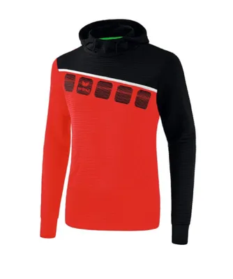 Produktbild von erima 5-C Kapuzensweat red/black/white 164