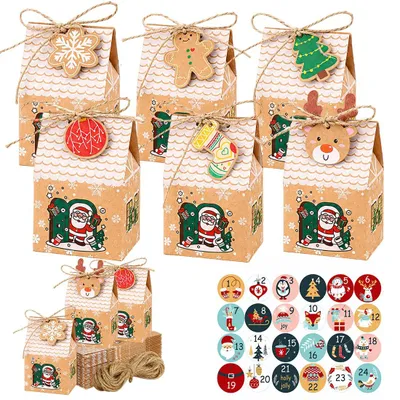 Adventskalender 24 Häuser DIY-Bastelset selbst befüllbar