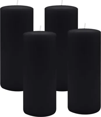 Produktbild von 4er Set Adventskranzkerzen Schwarz Ø 40 x 200 mm