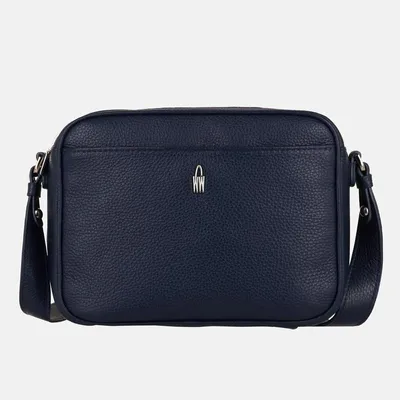 Image de ROSA - Sac à bandoulière en cuir bleu marine