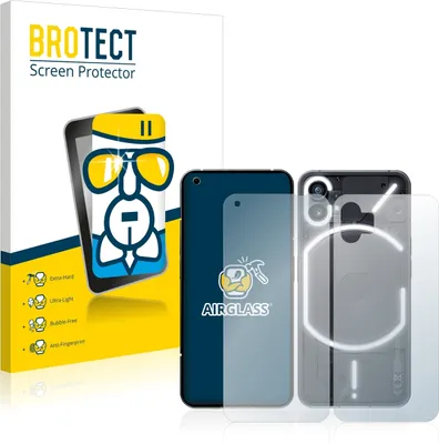 Produktbild von BROTECT Schutzglas für Nothing Phone (1) (Display+Rückseite) Schutzfolie Panzer Folie Glas Display Schutz klar