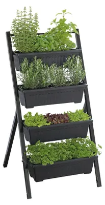 Image de Étagère à bacs, de jardin, à 4 niveaux, 62 x 108 x 56,5 cm