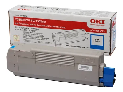 Obrázok produktu pre OKI 43865723, 6000 strany, Azúrová, 1 kusov