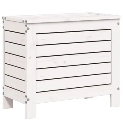 Obrázek produktu pro vidaXL Zahradní stolička bílá 62x31,5x52 cm z masivního borovicového dřeva