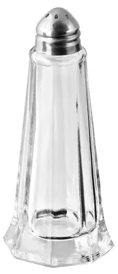 Salz- und Pfefferstreuer, Glas, silber, 5x5x11 cm, 2 St.