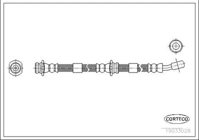 Produktbild von CORTECO 19033028 Bremsschlauch Vorne für NISSAN MICRA II (K11)
