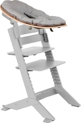 Produktbild von GEUTHER NALA Hochstuhl inkl. Newborn Set Grau | Mitwachsend ab Geburt | Holz | Werkzeuglos | Bis 90 kg | DIN EN 14988:2017