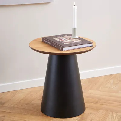 Image de Smuk Table d'appoint Ø 45 cm Daisy Noir - Bois